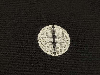 平和屋着物●京友禅の第一人者　松井青々　黒留袖　駒刺繍　吉祥花文　正絹　逸品　AABI4413ck
