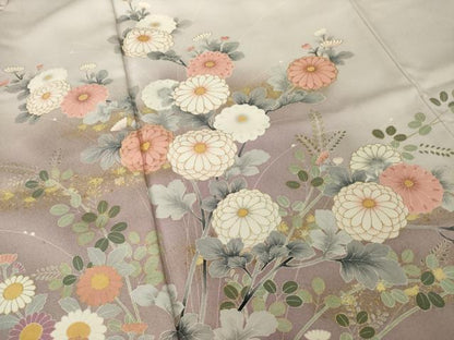 平和屋着物●豪華色留袖　女人花文　正絹　逸品　AABI4414ck