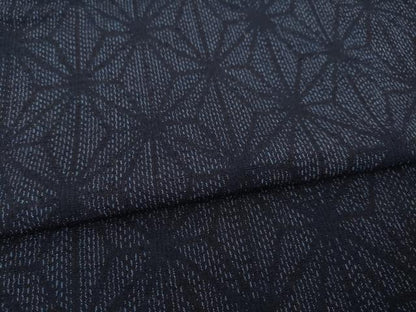 平和屋着物●結城紬　麻の葉文様　正絹　逸品　AABI4420ck
