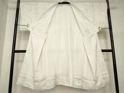 平和屋着物●長襦袢　袷　墨流し文様　さが美扱い　正絹　逸品　AABI4421ck