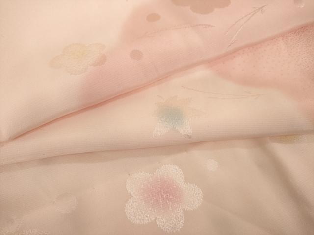 平和屋着物●長襦袢　無双仕立て　雲重ね花文　暈し染　正絹　逸品　AABI4426ck