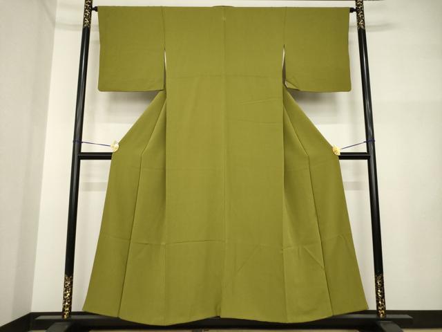 平和屋着物●上質な色無地　梅幸茶色　正絹　逸品　AABI4429ck