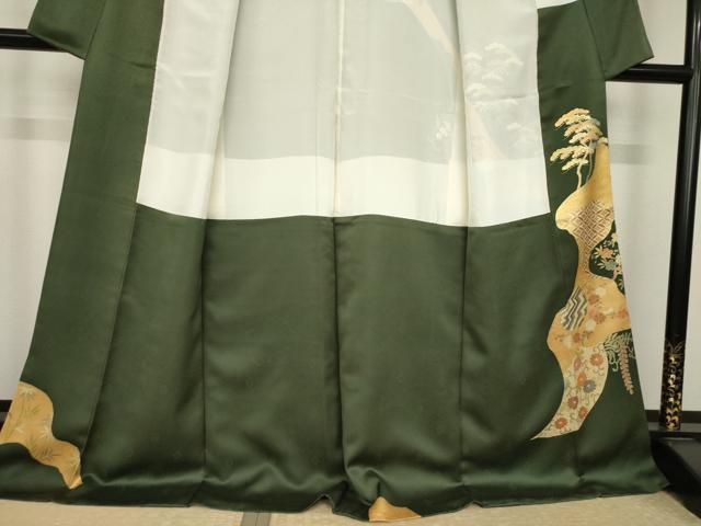 平和屋着物●訪問着　道永雪輪花文　摺り剥がし　金彩　ロング丈　正絹　逸品　AABI4433ck