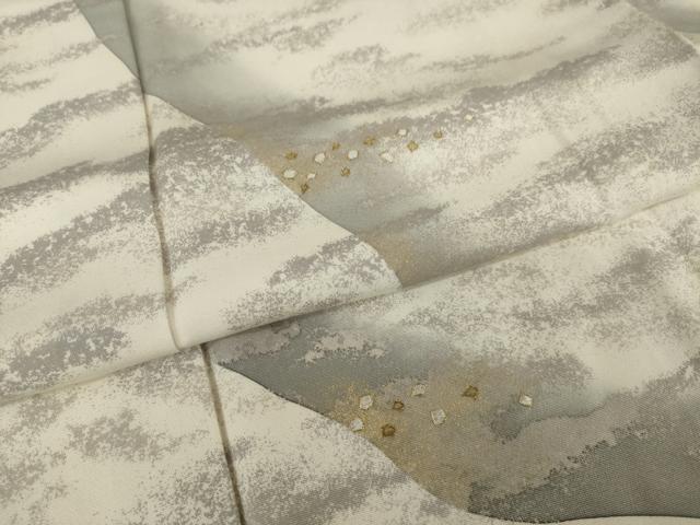 平和屋着物●男性　訪問着　刺繍　流水霞文　箔散らし　暈し染め　金彩　背抜き仕立て　キングサイズ　正絹　逸品　AABI4436ck