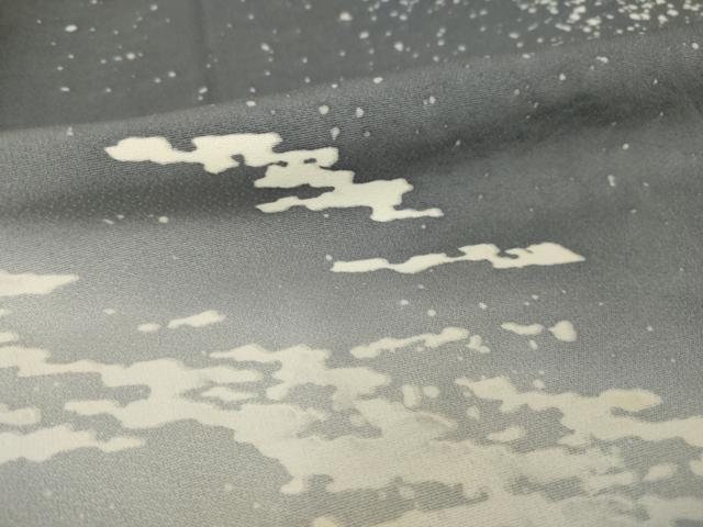 平和屋着物●男性　訪問着　背抜き仕立て　雲霞文　暈し染め　キングサイズ　正絹　逸品　AABI4441ck