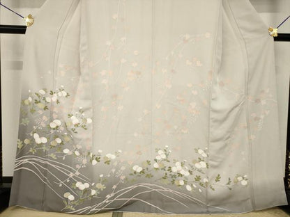 平和屋着物●訪問着　友禅　枝花文　暈し染め　金彩　高島屋扱い　正絹　逸品　AABI4442ck