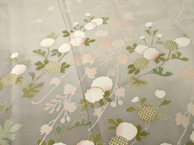平和屋着物●訪問着　友禅　枝花文　暈し染め　金彩　高島屋扱い　正絹　逸品　AABI4442ck