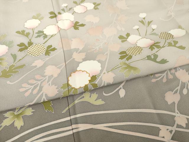平和屋着物●訪問着　友禅　枝花文　暈し染め　金彩　高島屋扱い　正絹　逸品　AABI4442ck