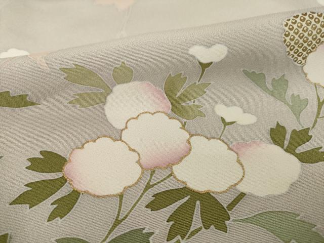 平和屋着物●訪問着　友禅　枝花文　暈し染め　金彩　高島屋扱い　正絹　逸品　AABI4442ck