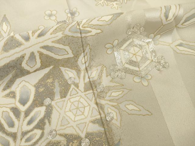 平和屋着物●訪問着　駒刺繍　雪華　銀彩　正絹　逸品　AABI4443ck