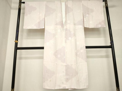 平和屋着物●長襦袢　無双仕立て　舞梅地紋　暈し染め　正絹　逸品　AABI4445ck