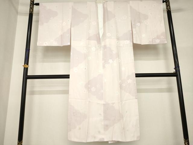 平和屋着物●長襦袢　無双仕立て　舞梅地紋　暈し染め　正絹　逸品　AABI4445ck