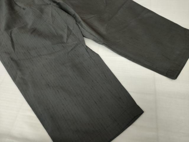 平和屋着物●男性　野袴　紬地　色無地　消炭色　正絹　逸品　AABI4462ck