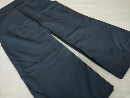 平和屋着物●男性　野袴　色無地　藍鉄色　正絹　逸品　AABI4463ck