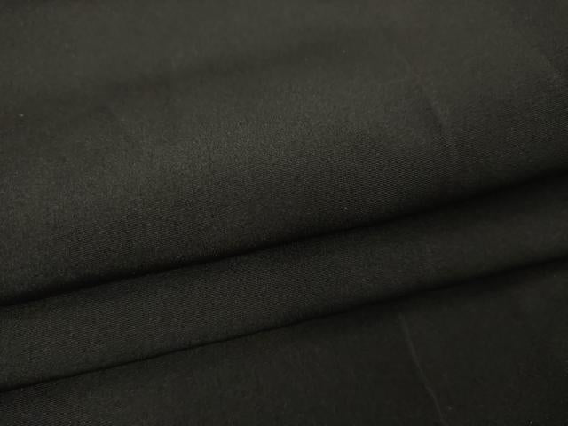 平和屋着物●男性　野袴　色無地　黒色　正絹　逸品　AABI4464ck