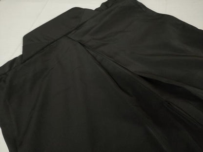平和屋着物●男性　野袴　色無地　黒色　正絹　逸品　AABI4464ck