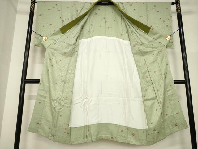 平和屋着物●長襦袢　無双仕立て　糸巻文　正絹　逸品　AABI4469ck
