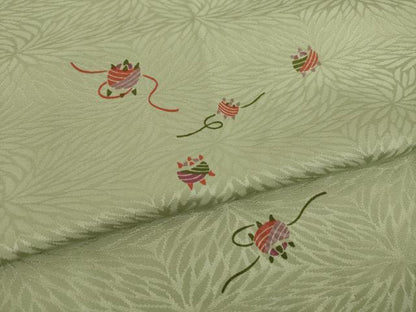 平和屋着物●長襦袢　無双仕立て　糸巻文　正絹　逸品　AABI4469ck