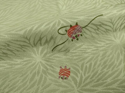 平和屋着物●長襦袢　無双仕立て　糸巻文　正絹　逸品　AABI4469ck