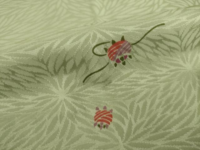 平和屋着物●長襦袢　無双仕立て　糸巻文　正絹　逸品　AABI4469ck