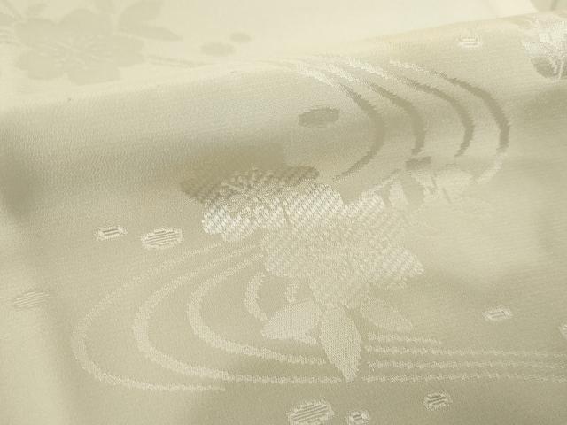 平和屋着物●長襦袢　無双仕立て　流水花地紋　暈し染め　正絹　逸品　AABI4471ck