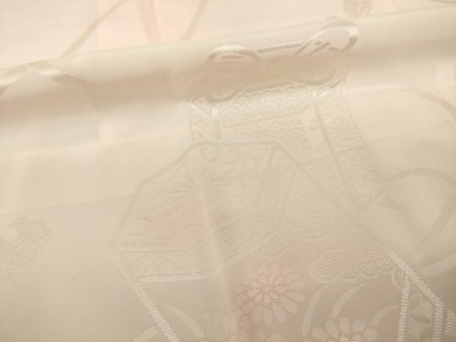 平和屋着物●長襦袢　無双仕立て　貝桶花地紋　暈し染め　正絹　逸品　未使用　AABI4472ck