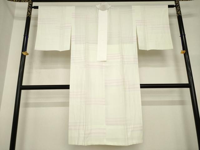 平和屋着物●長襦袢　無双仕立て　段違い文様　暈し染め　正絹　逸品　AABI4473ck