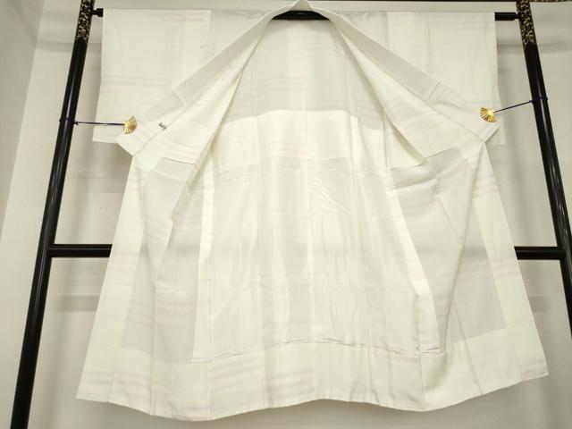 平和屋着物●長襦袢　無双仕立て　段違い文様　暈し染め　正絹　逸品　AABI4473ck