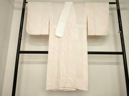 平和屋着物●長襦袢　無双仕立て　舞蝶地紋　暈し染め　正絹　逸品　AABI4474ck