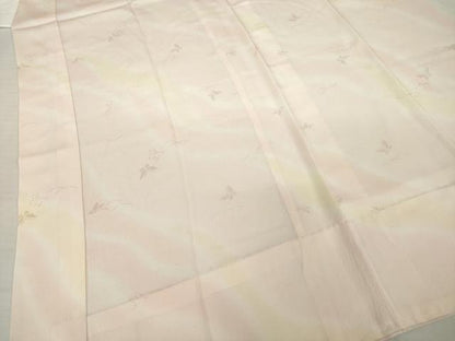 平和屋着物●長襦袢　無双仕立て　舞蝶地紋　暈し染め　正絹　逸品　AABI4474ck