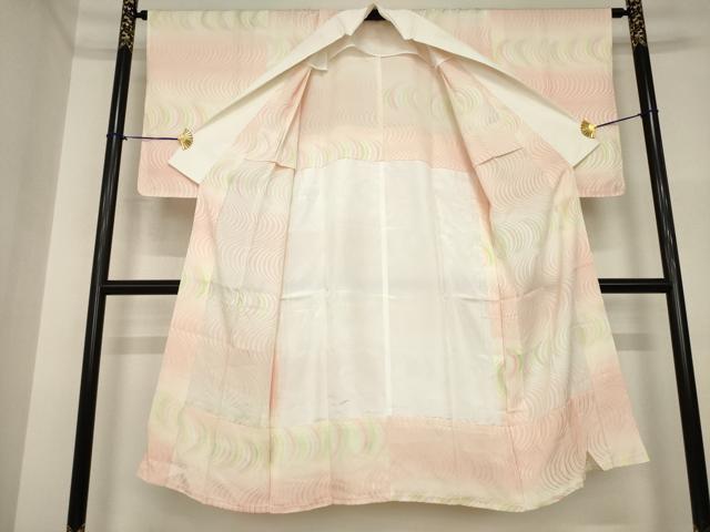 平和屋着物●長襦袢　無双仕立て　流水文　暈し染め　正絹　逸品　未使用　AABI4477ck