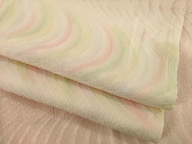 平和屋着物●長襦袢　無双仕立て　流水文　暈し染め　正絹　逸品　未使用　AABI4477ck