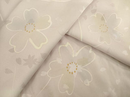 平和屋着物●長襦袢　無双仕立て　舞花文　暈し染め　半衿刺繍　正絹　逸品　AABI4480ck