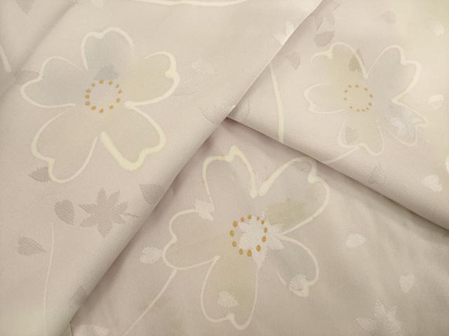 平和屋着物●長襦袢　無双仕立て　舞花文　暈し染め　半衿刺繍　正絹　逸品　AABI4480ck