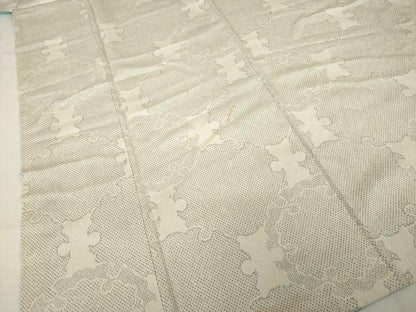 平和屋着物●お召　雪輪重ね文　正絹　逸品　AABI4481ck