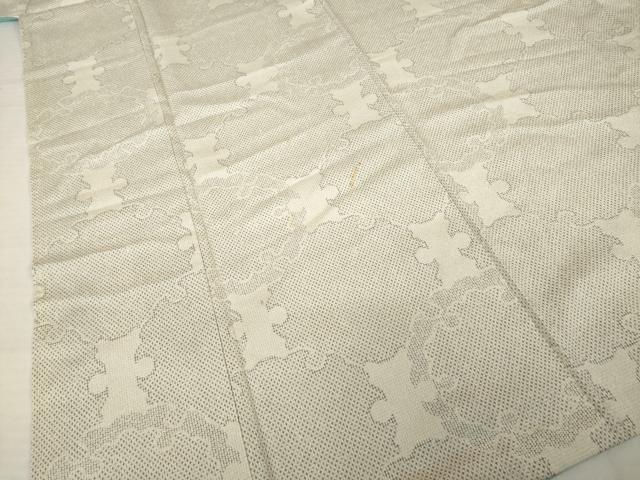 平和屋着物●お召　雪輪重ね文　正絹　逸品　AABI4481ck