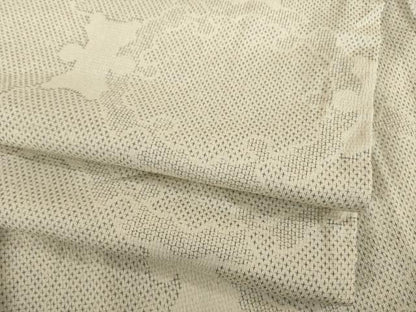 平和屋着物●お召　雪輪重ね文　正絹　逸品　AABI4481ck