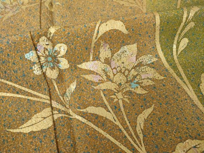 平和屋着物●訪問着　更紗花唐草文　金彩　正絹　逸品　AABI4488ck