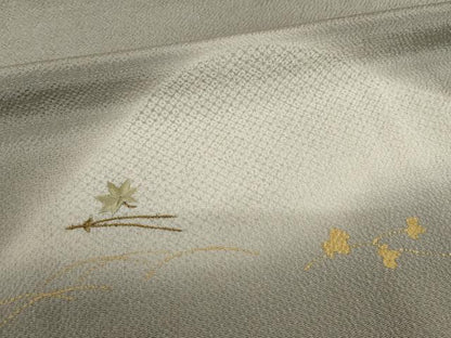 平和屋着物●訪問着　刺繍　遠山文　暈し染め　金彩　鬼しぼ縮緬　正絹　逸品　AABI4493ck