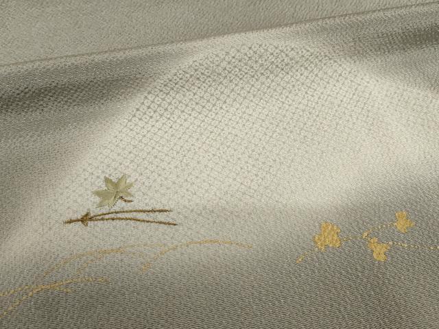 平和屋着物●訪問着　刺繍　遠山文　暈し染め　金彩　鬼しぼ縮緬　正絹　逸品　AABI4493ck