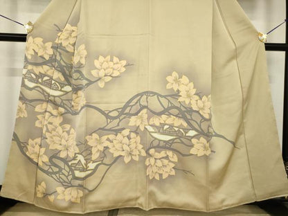 平和屋着物●訪問着　風景枝花文　正絹　逸品　未使用　AABI4494ck