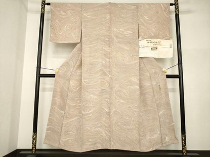 平和屋着物●染の高孝　高橋孝之　小紋　江戸墨流染　反端付き　正絹　逸品　未使用　AABI4499ck