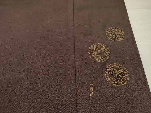 平和屋着物●伝統工芸師　服部光擴　角通し　正絹　逸品　AABI4501ck