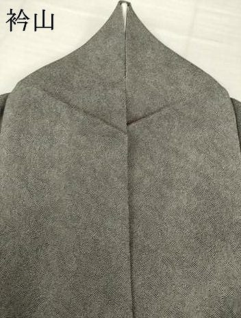 平和屋着物●東京染伝統工芸士　金田昇　江戸小紋　極小鮫小紋柄　黒地　正絹　逸品　AABI4505ck