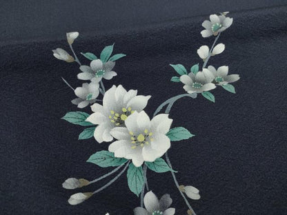 平和屋着物●訪問着　螺鈿　枝花文　暈し染め　ロング丈　正絹　逸品　AABI4508ck