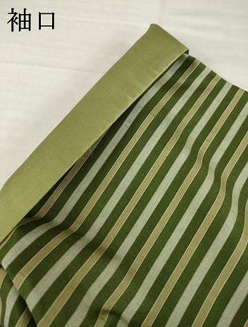 平和屋着物●上質な紬　縞　正絹　逸品　AABI4512ck