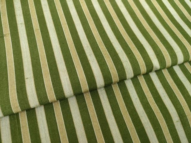 平和屋着物●上質な紬　縞　正絹　逸品　AABI4512ck