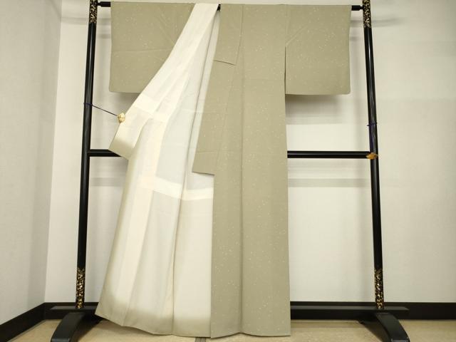 平和屋着物●上質な小紋　箔散らし文　正絹　逸品　AABI4517ck