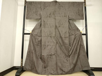 平和屋着物●本場大島紬　一元絣　立涌文　正絹　逸品　AABI4518ck