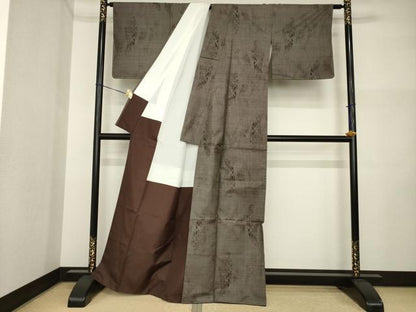 平和屋着物●本場大島紬　一元絣　立涌文　正絹　逸品　AABI4518ck
